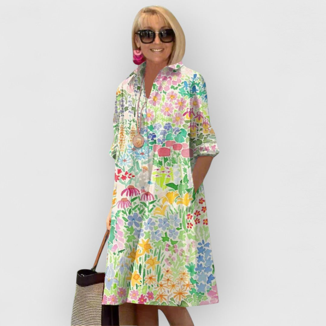 Nailea - Vestido Prémium De Flores