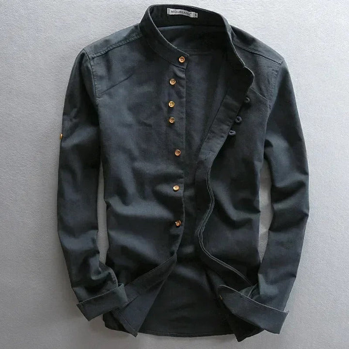 Tevin - Camisas Informales de Manga Larga