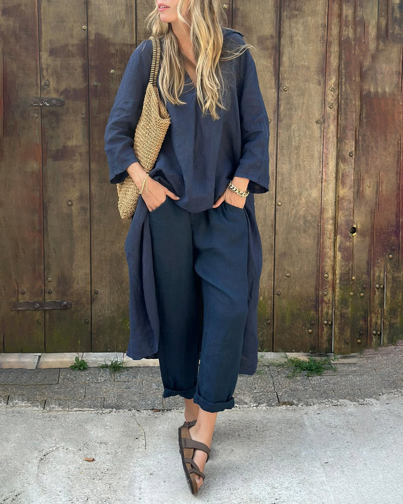 Ximena - Conjunto Informal De Dos Piezas Holgado