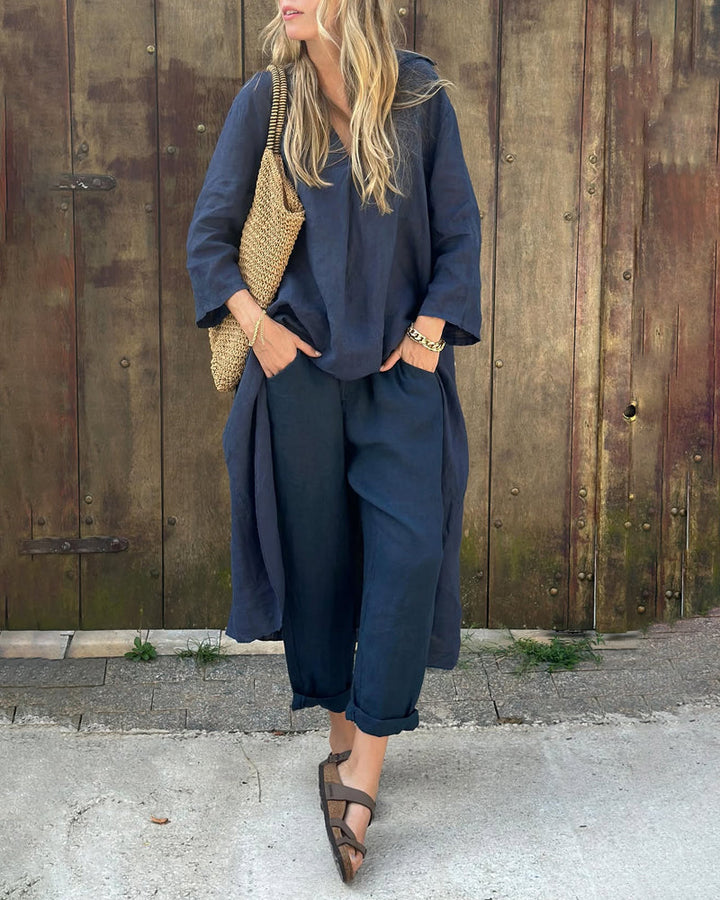 Ximena - Conjunto Informal De Dos Piezas Holgado