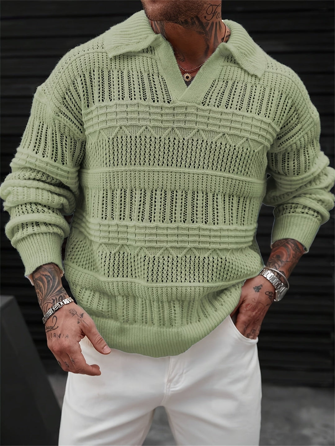 Wesley - Jersey De Manga Larga Con Diseño Recortado