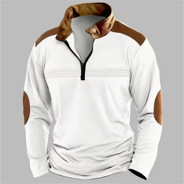 Nael - Cómodo Polo Camisa De Manga Larga