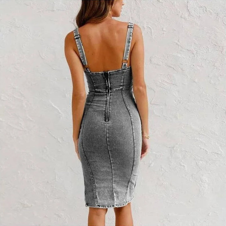 Janae - Vestido Vaquero con Tirantes Ajustables