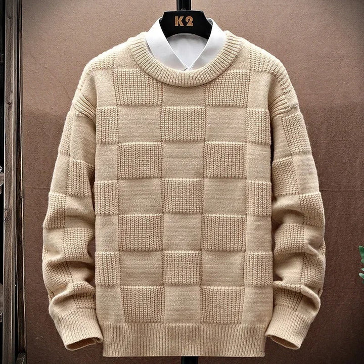 Yaxin - Jersey Informal de Cuadros Retro