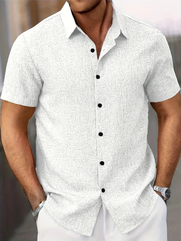 Dwight - Camisa De Manga Corta Ligera De Mezcla De Lino