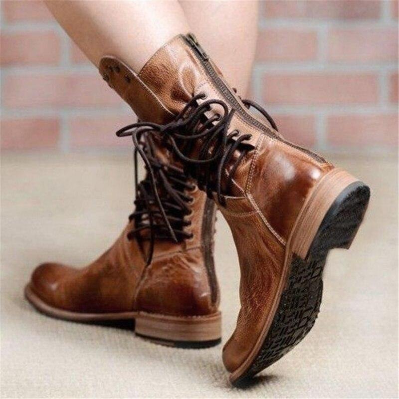 Stefanie – Botas De Piel Con Cordones