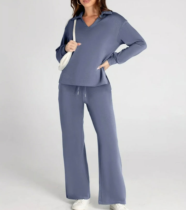 Zulema - Conjunto de Dos Piezas Con Pantalón Acampanado