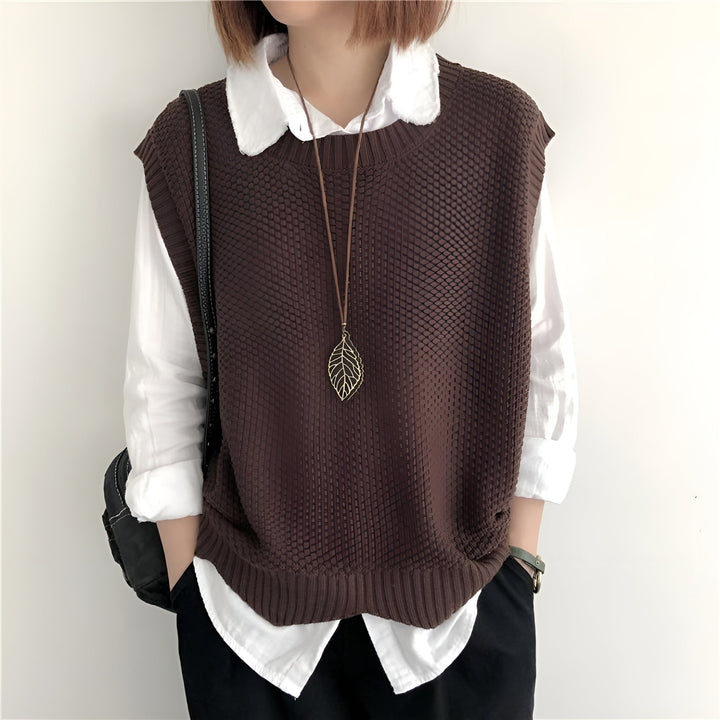 Ramona - Jersey de Punto Con Cuello Redondo