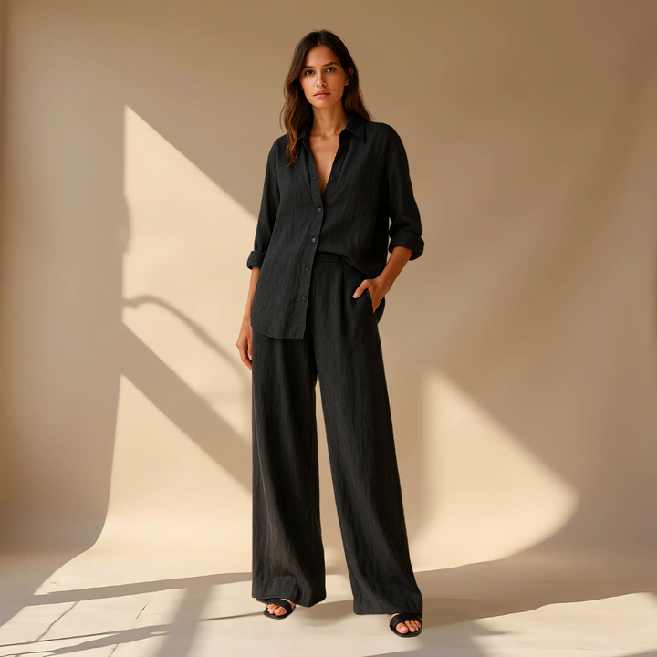 Ashleigh - Conjunto De 2 Piezas Con Camisa y Pantalón