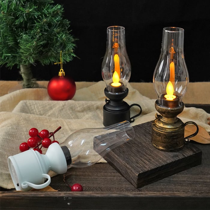 CandleLitght - LED Lámpara De Gueroseno De La Vendimia Vela de Oscilación Electrónica