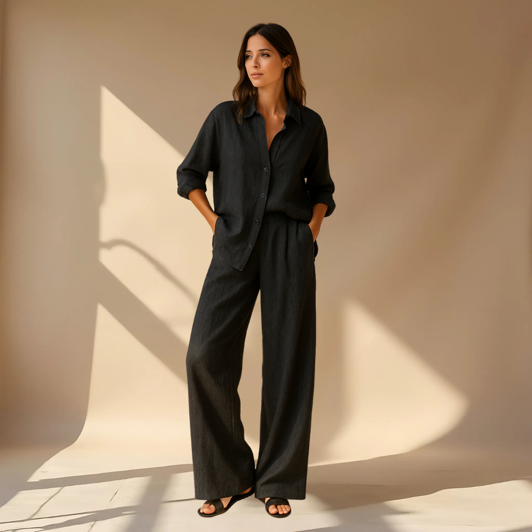 Ashleigh - Conjunto De 2 Piezas Con Camisa y Pantalón
