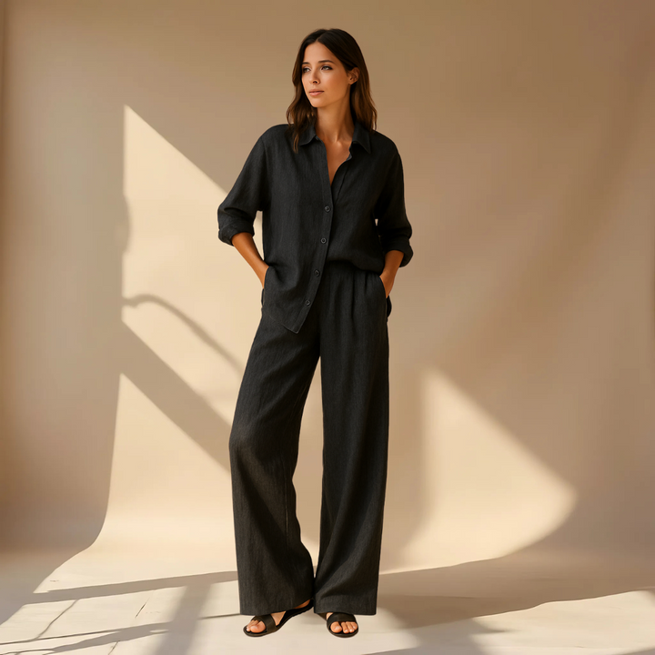 Ashleigh - Conjunto De 2 Piezas Con Camisa y Pantalón