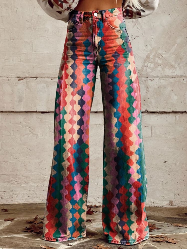 NADINA - PANTALÓN BOHEMIO CON AJUSTE SUELTO