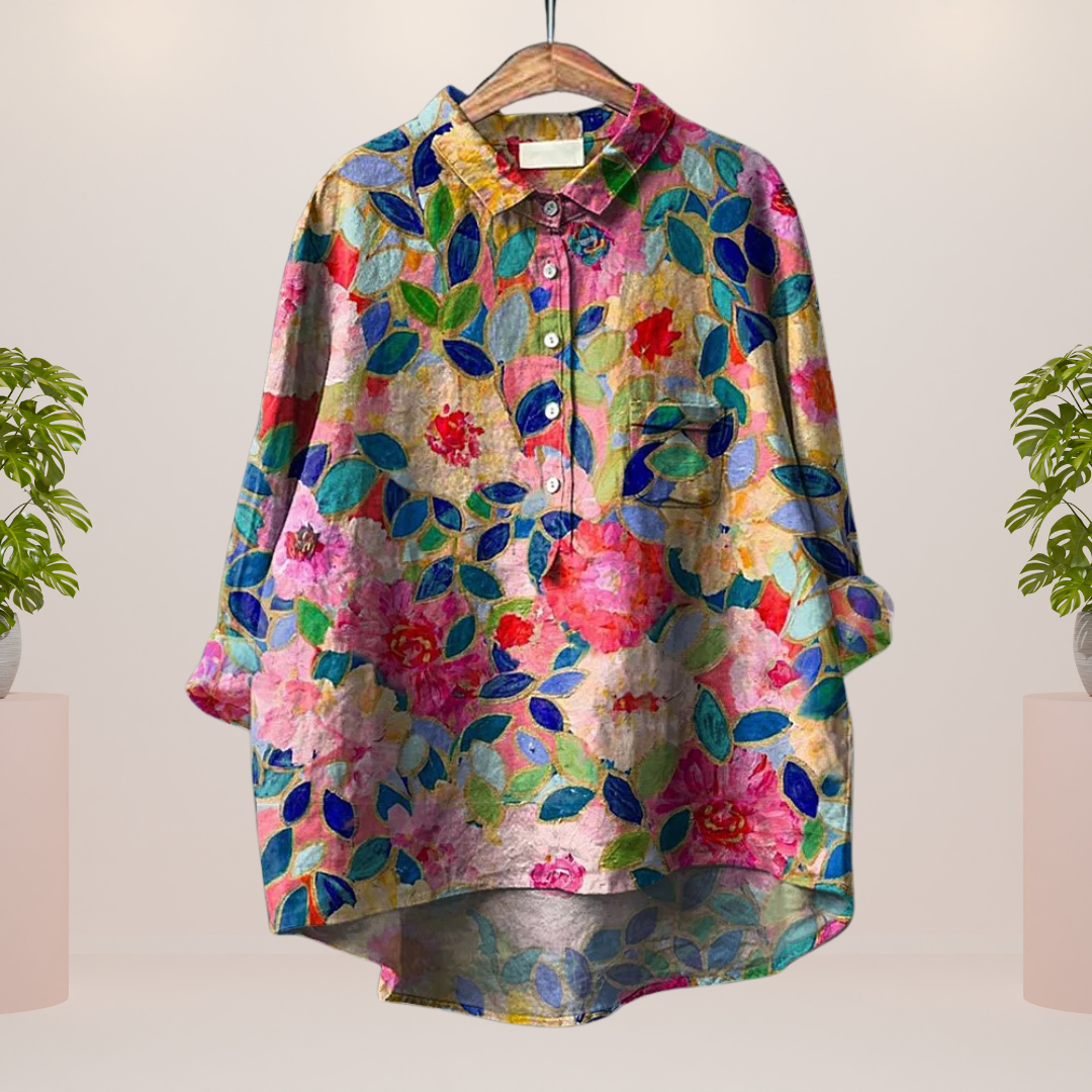 Vanya - Camisa de Moda con Estampado Artístico