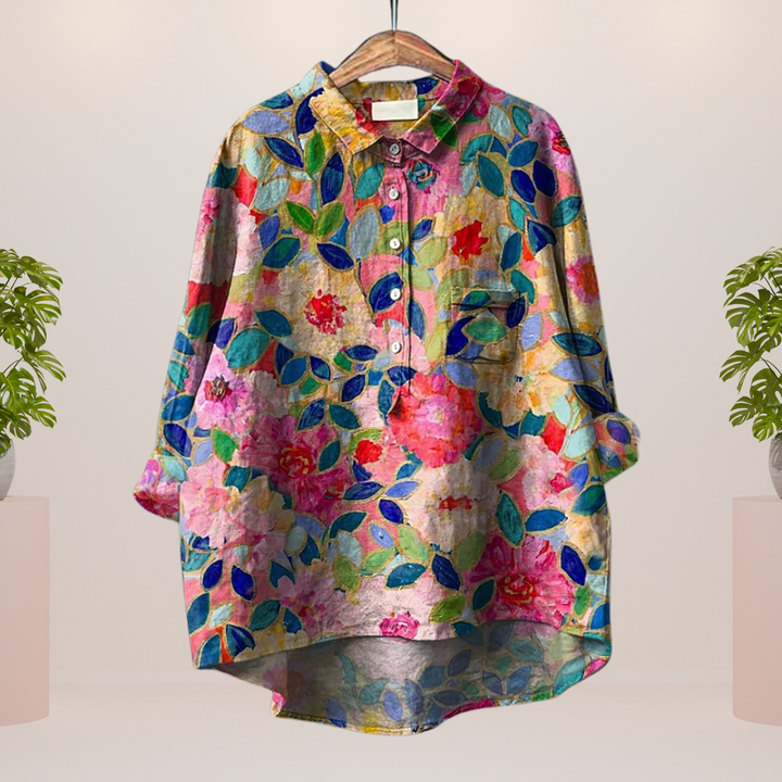 Vanya - Camisa de Moda con Estampado Artístico