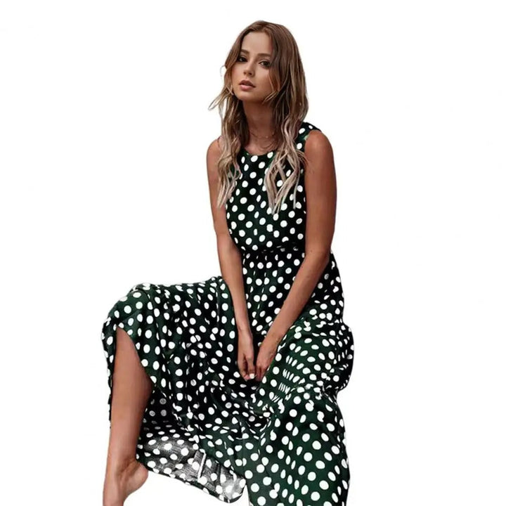 Laressa - Vestido Boho Midi De Lunares
