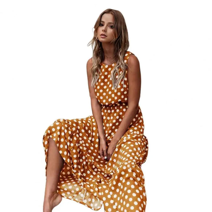 Laressa - Vestido Boho Midi De Lunares
