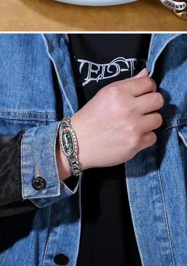 DziVana - Pulsera Dzi Con Mantra De Seis Caracteres En Turquesa