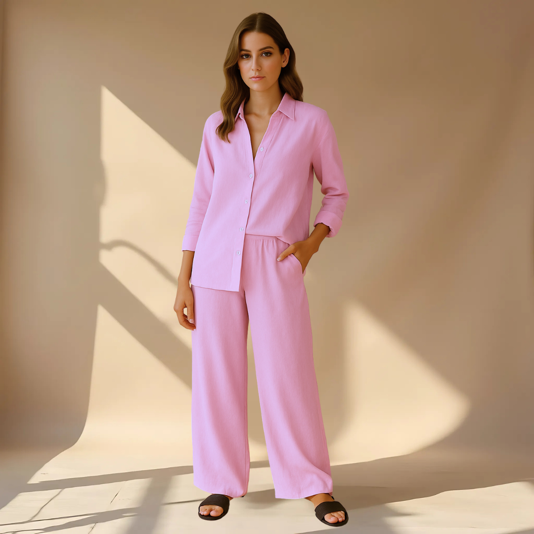 Ashleigh - Conjunto De 2 Piezas Con Camisa y Pantalón