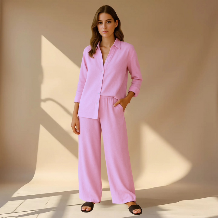 Ashleigh - Conjunto De 2 Piezas Con Camisa y Pantalón