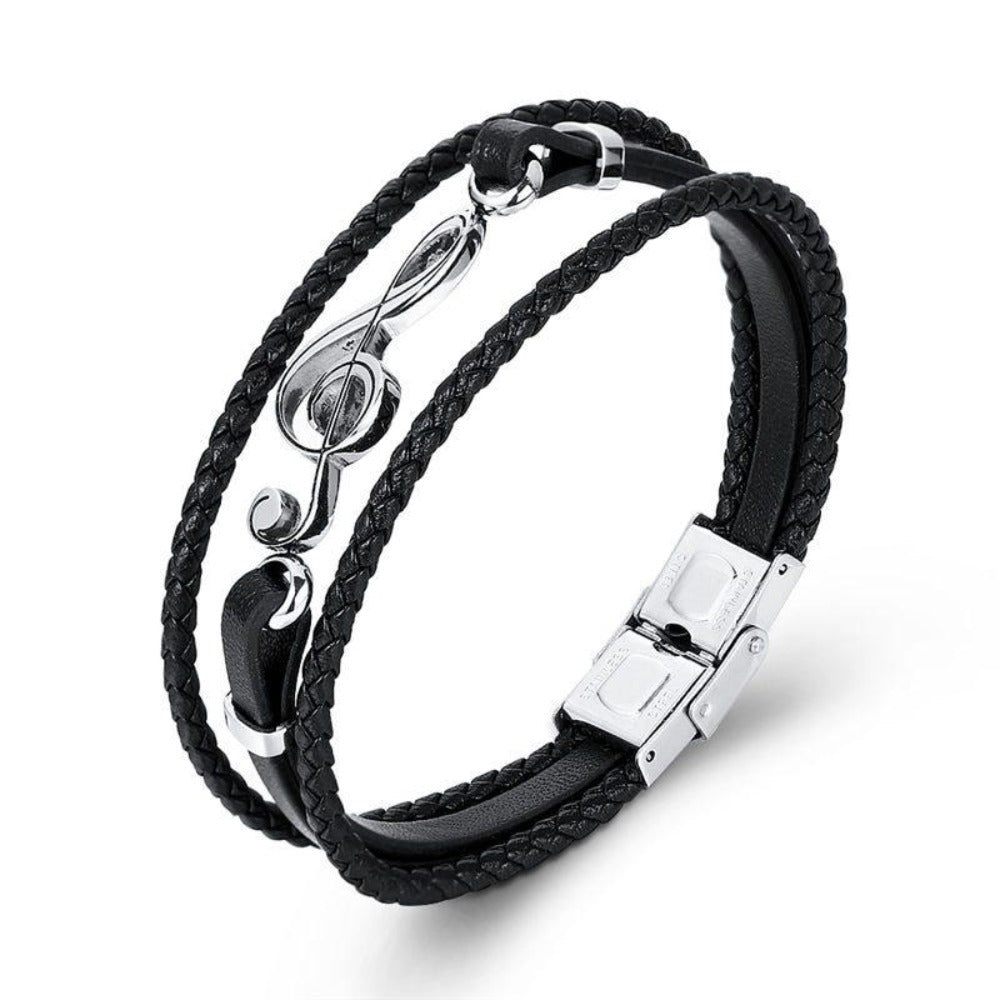 Nebil - Pulsera única Hecha a Mano de Cuero de Alta Calidad