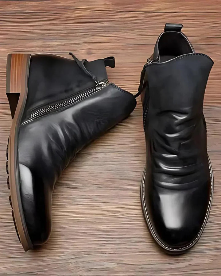 Benes - Botines De Piel Con Cremallera Lateral