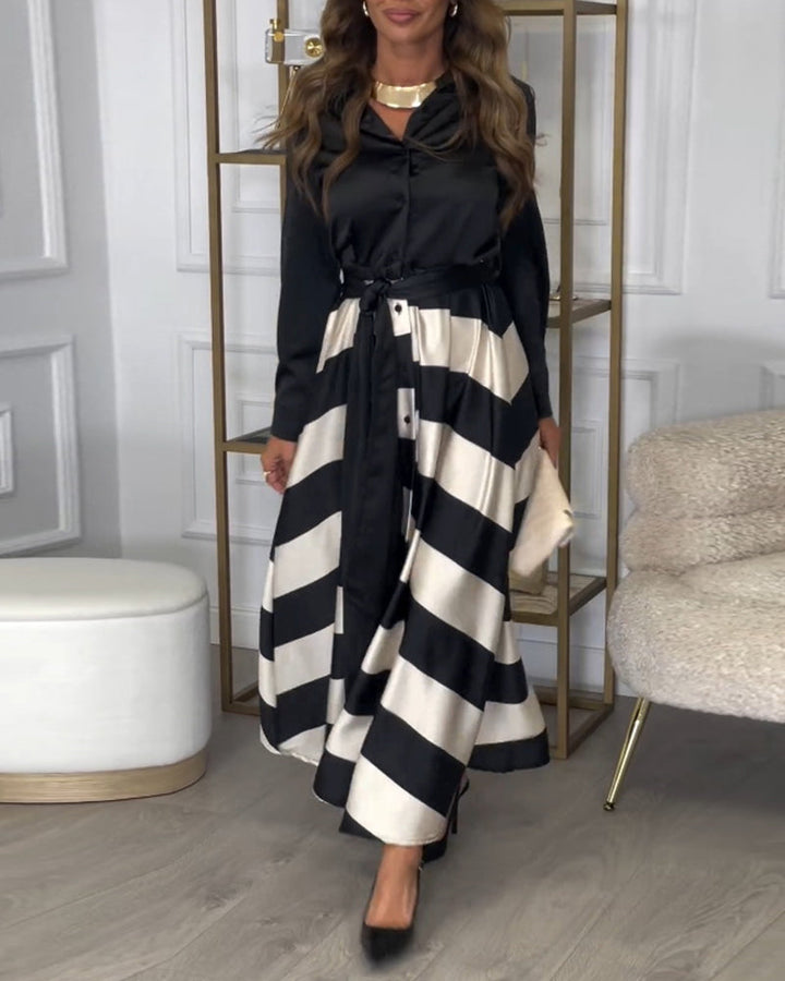 Sophie - Vestido Elegante A Rayas