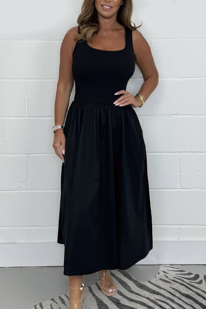 Cristiana - Vestido Sin Mangas Con Escote Cuadrado