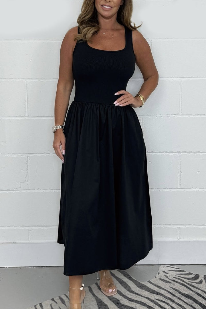 Cristiana - Vestido Sin Mangas Con Escote Cuadrado