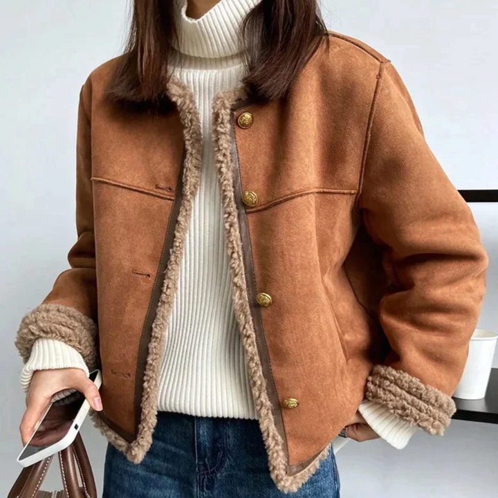 Fiona - Cálida Chaqueta de Piel de Cordero
