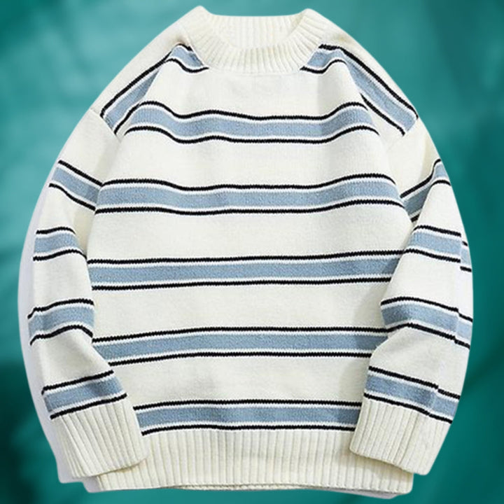 Lidia - Cuello Redondo A Rayas Jersey