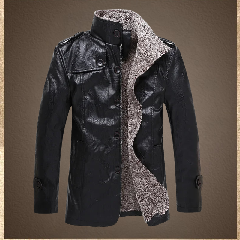 Hiram - Chaqueta de Piel Con Forro Polar