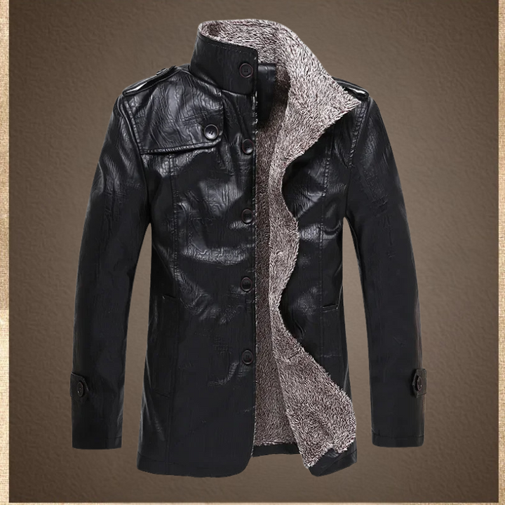 Hiram - Chaqueta de Piel Con Forro Polar