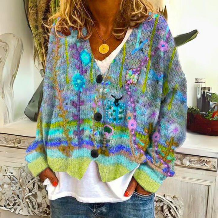 Evonna - Acogedor y Colorido Jersey De Punto