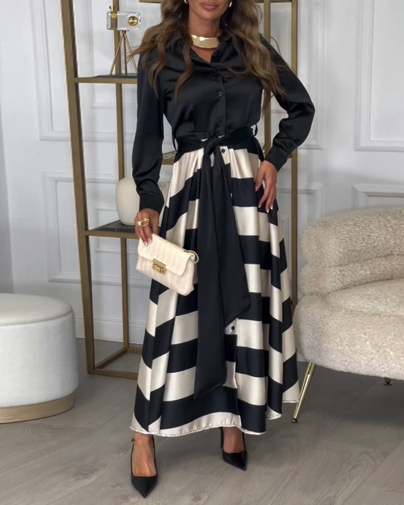 Sophie - Vestido Elegante A Rayas