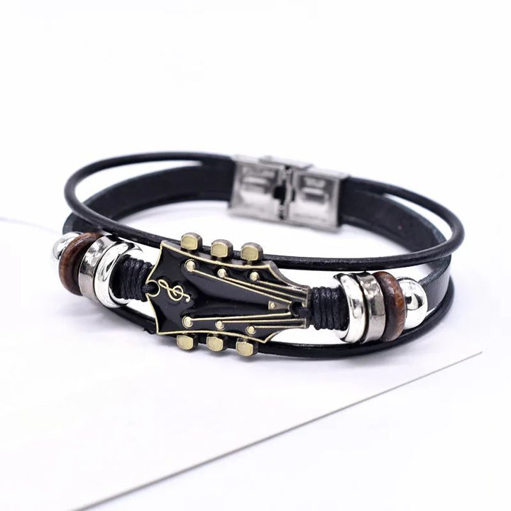 Guitarista - Pulsera De Cuero Para Guitarra