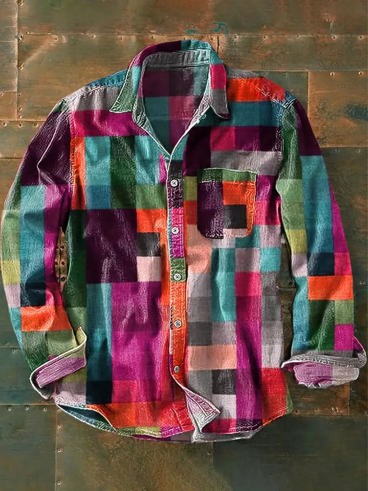 Lorcan - Camisa unisex de Manga Larga en Colores del Arcoíris