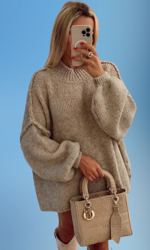 Sunniva - Jersey De Punto Con Cuello Redondo