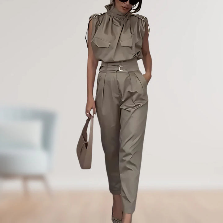 Reinhild - Conjunto De Dos Piezas De Blusa y Pantalón