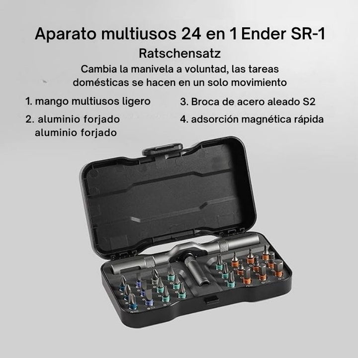 UltraFix - Kits De Herramientas De Destornillador De Carraca 24 En 1