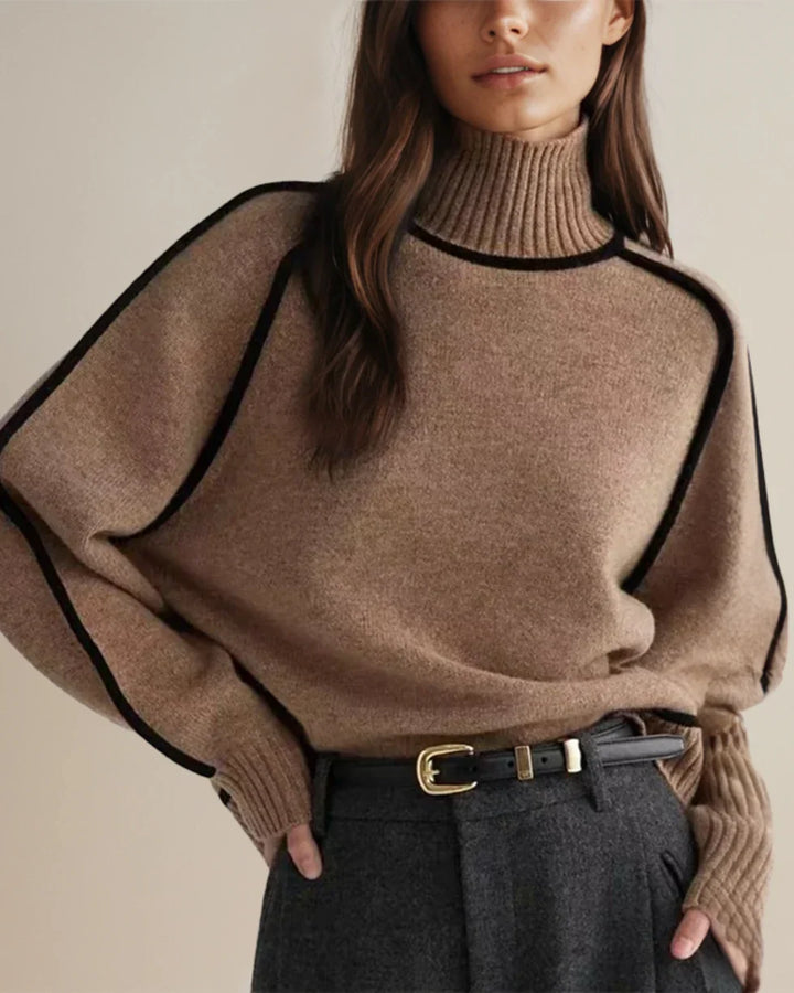 Karina - Elegante Jersey De Cuello Alto