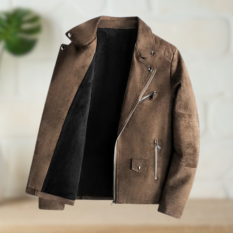 Theo – Chaqueta De Cuero Forrada De Lana