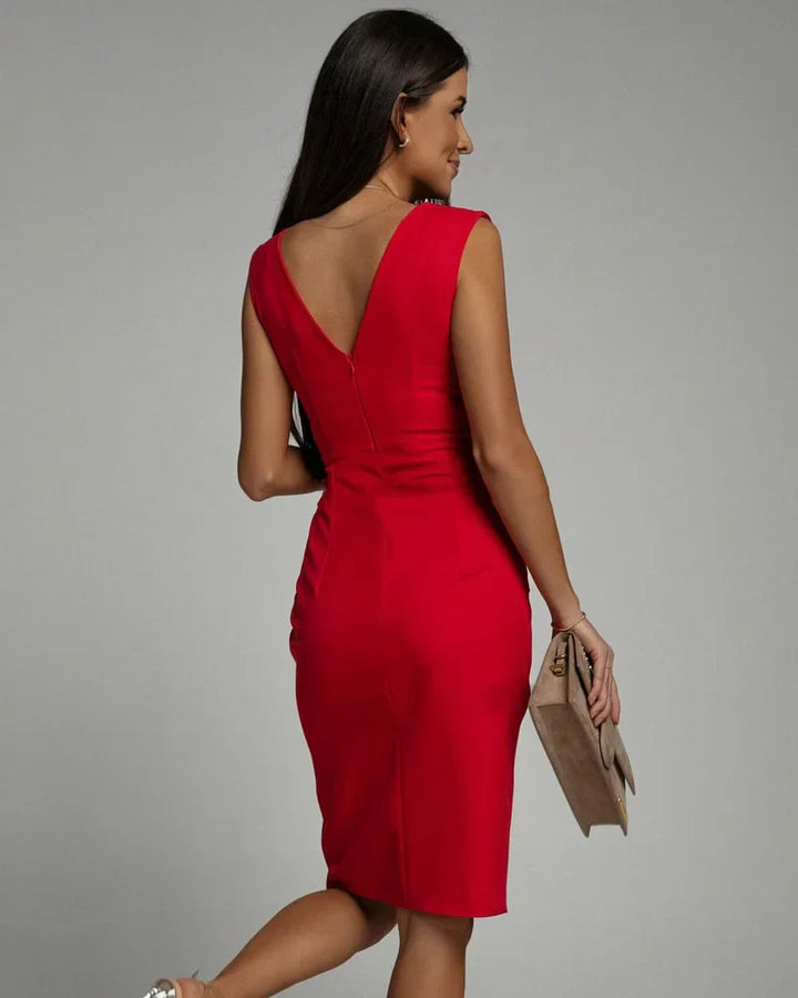 Sumitra - Elegante Minivestido Con Cuello En V