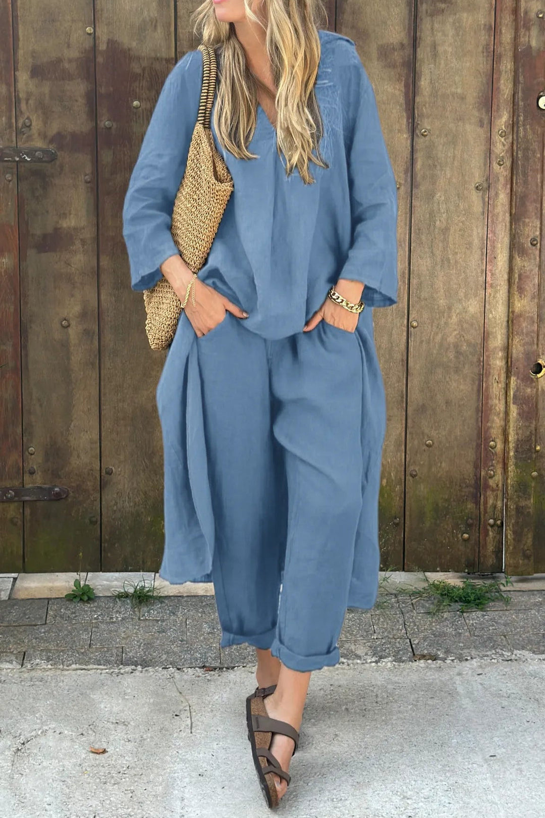 Ximena - Conjunto Informal De Dos Piezas Holgado
