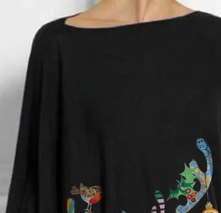 Jinte -  Casual Top Cuello Bota Negro