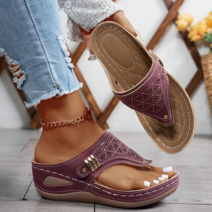 Tiara - Sandalias Con Cuña Elegantes