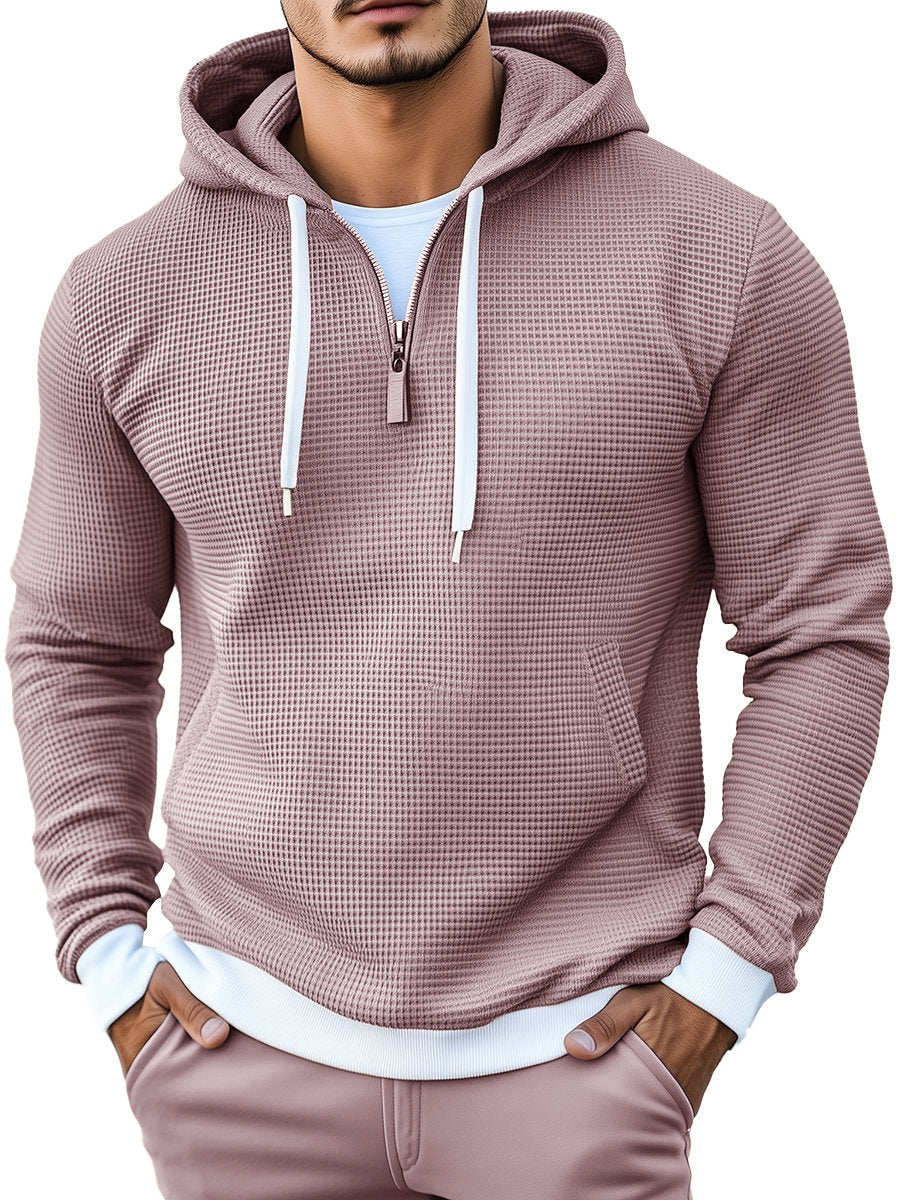 Valtin - Sudadera con capucha Waffle, manga larga