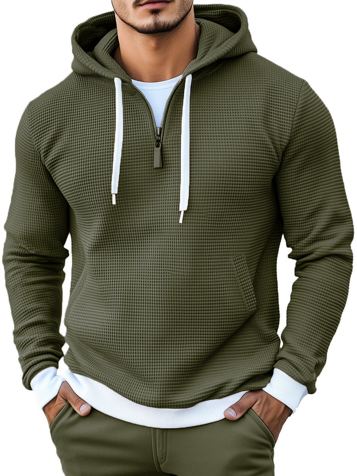 Valtin - Sudadera con capucha Waffle, manga larga