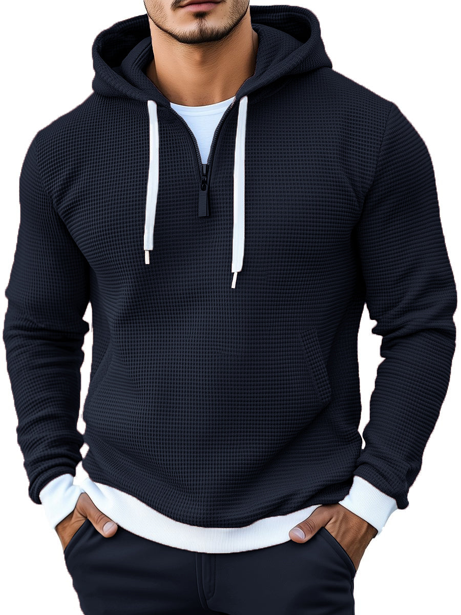 Valtin - Sudadera con capucha Waffle, manga larga