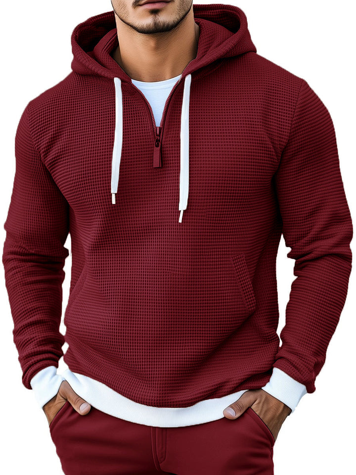 Valtin - Sudadera con capucha Waffle, manga larga